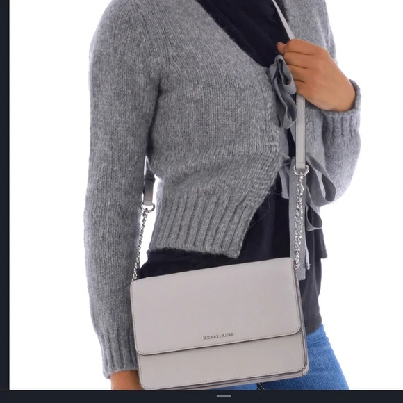 Michael Kors Large Saffiano Leather Crossbody Bag. 9.75"W X 6"H X 1.75"D - Picture 2 of 8